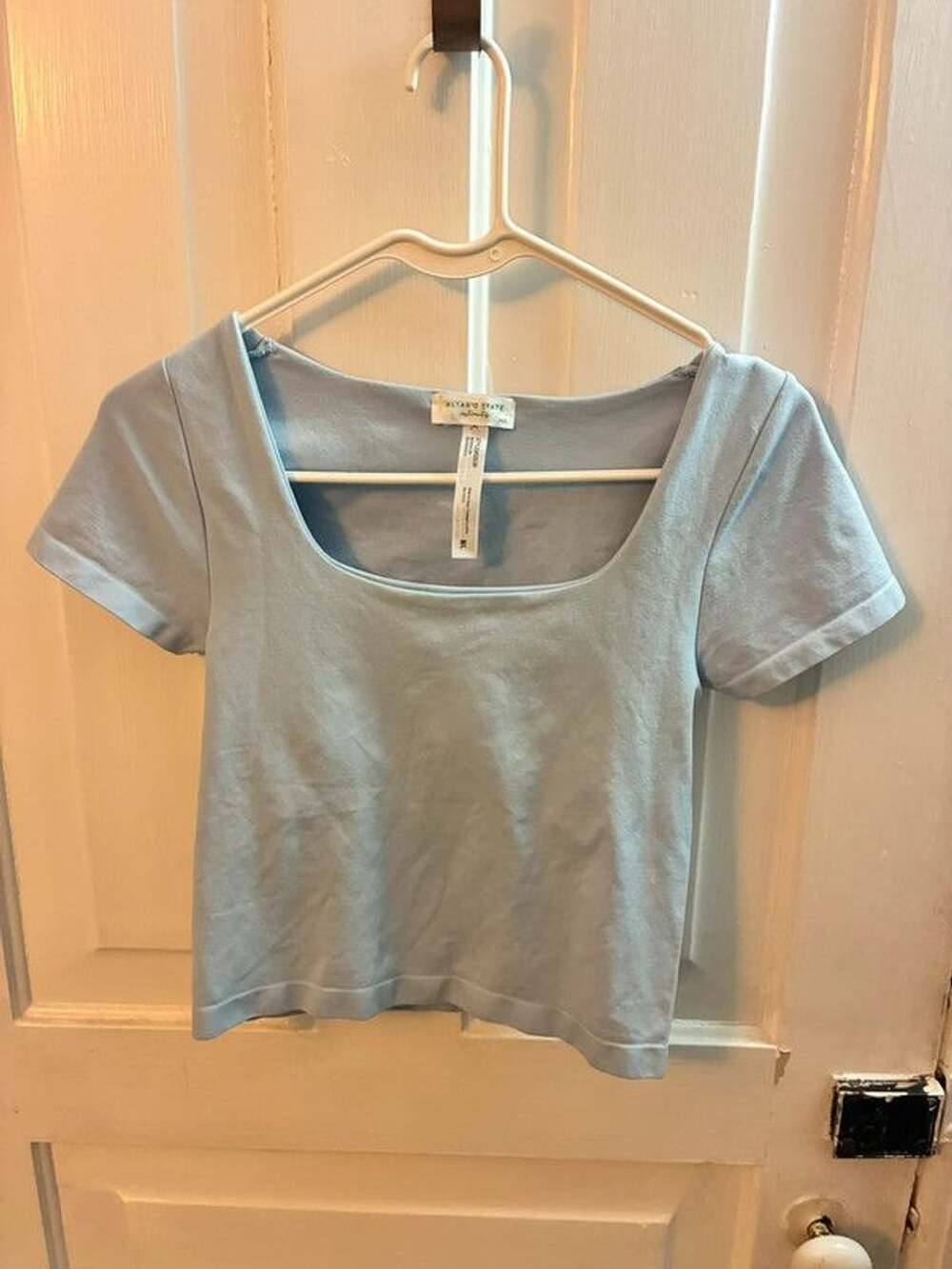 Altar'd State light blue scoop neck crop top in size M/L